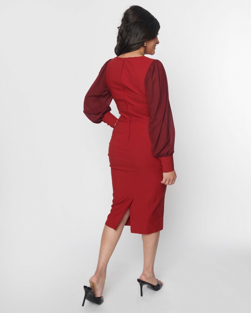 Burgundy hotsell wiggle dress